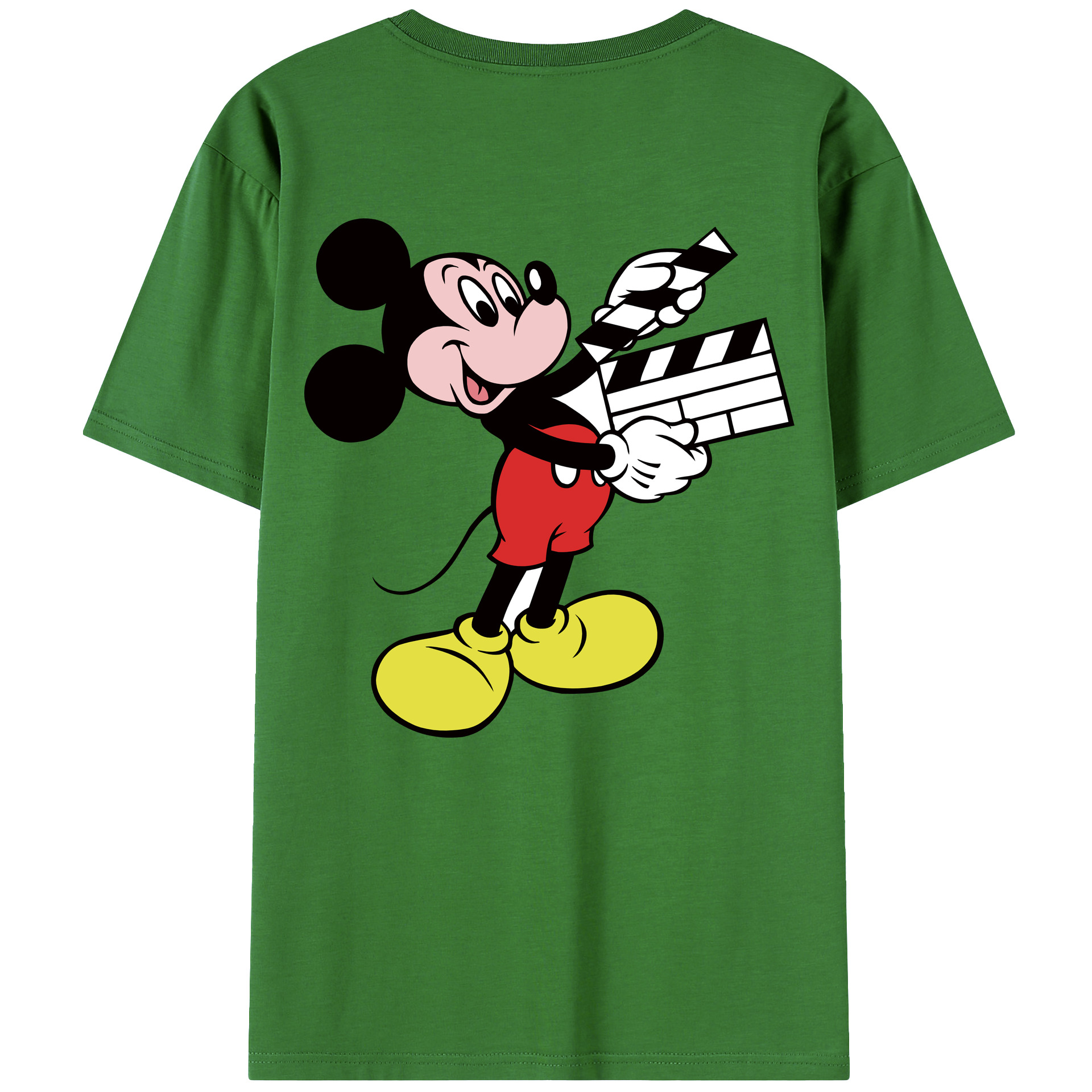 （画像用） ミッキーマウス Mickey Mouse レディース半袖Tシャツ(バックプリント)